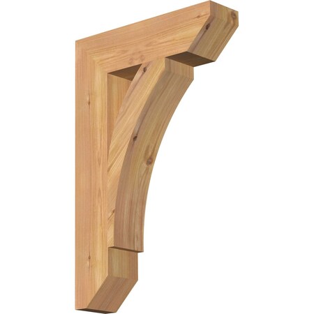 Ekena Millwork Thorton Slat Smooth Bracket, Western Red Cedar, 3 1/2"W x 14"D x 22"H BKT04X14X22THR06SWR